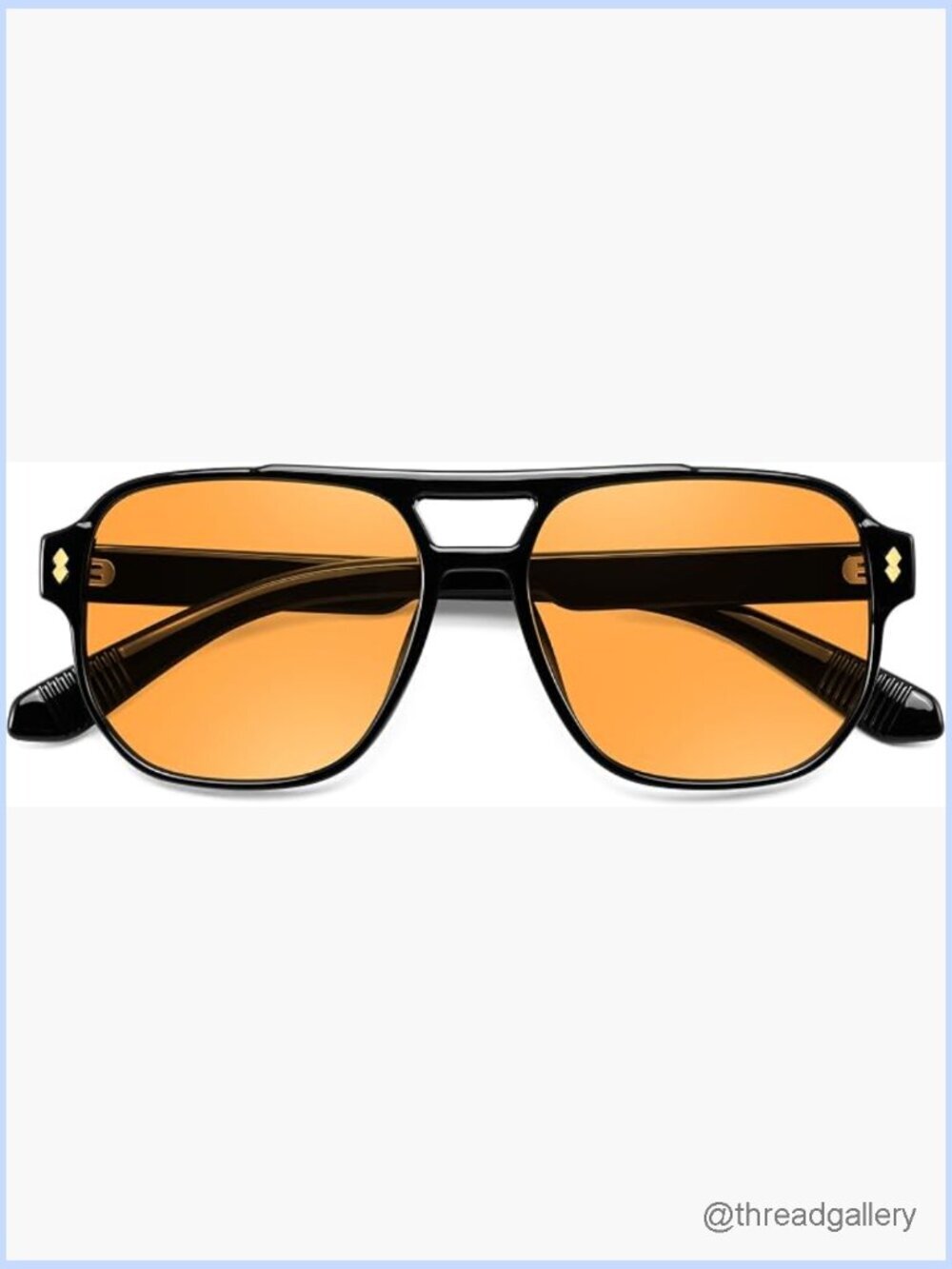Retro Square Aviator Sunglasses Polarized UV400 Protection